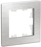 Рамка универсальная Systeme Electric AtlasDesign Nature 1-м. металл серебро